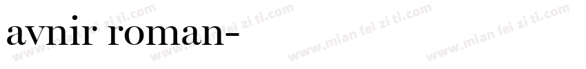 avnir roman字体转换